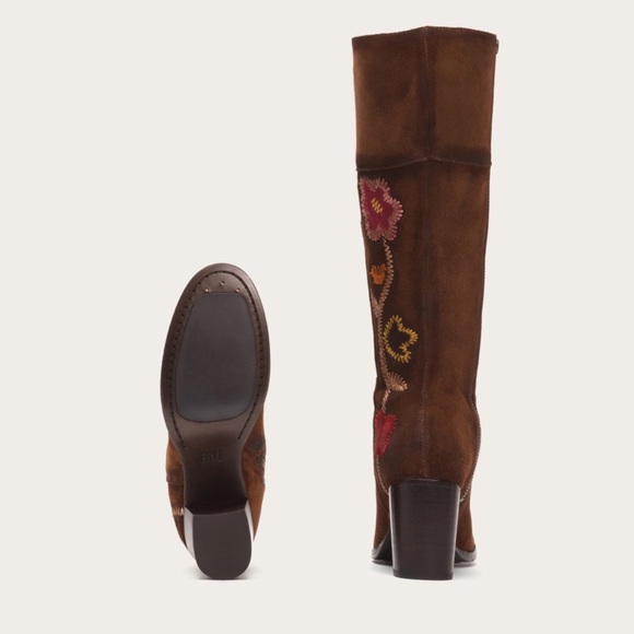 Frye Nova Flower Tall Suede Boot **BLACK FRIDAY** - Picture 3 of 8